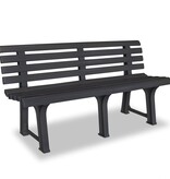 VidaXL Tuinbank 145,5 cm kunststof antraciet