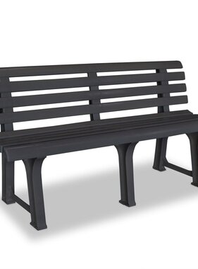 VidaXL Tuinbank 145,5 cm kunststof antraciet