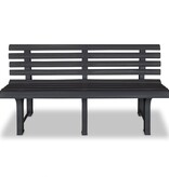 VidaXL Tuinbank 145,5 cm kunststof antraciet