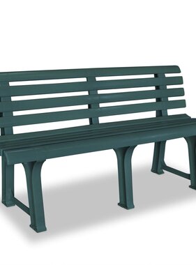 VidaXL Tuinbank 145,5 cm kunststof groen