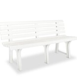 VidaXL Tuinbank 145,5 cm kunststof wit