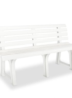 VidaXL Tuinbank 145,5 cm kunststof wit