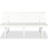 VidaXL Tuinbank 145,5 cm kunststof wit