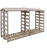 VidaXL Haardhoutopslag 300x90x176 cm geïmpregneerd grenenhout