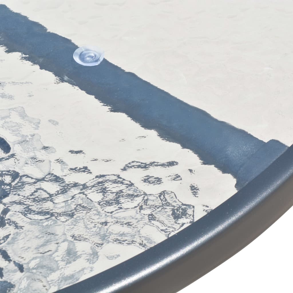 VidaXL 5-delige Tuinset staal zwart