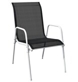 VidaXL 3-delige Bistroset staal zwart