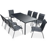 VidaXL 9-delige Tuinset staal zwart
