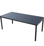 VidaXL 9-delige Tuinset staal zwart