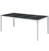 VidaXL Tuintafel 190x90x74 cm staal zwart