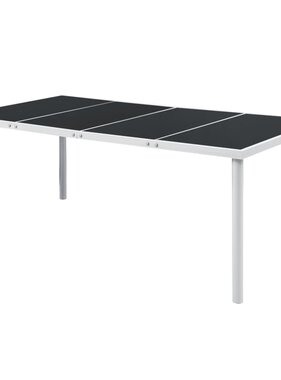 VidaXL Tuintafel 190x90x74 cm staal zwart