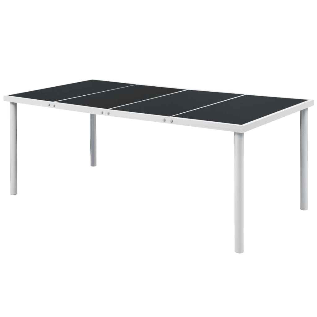 VidaXL Tuintafel 190x90x74 cm staal zwart