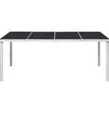 VidaXL Tuintafel 190x90x74 cm staal zwart