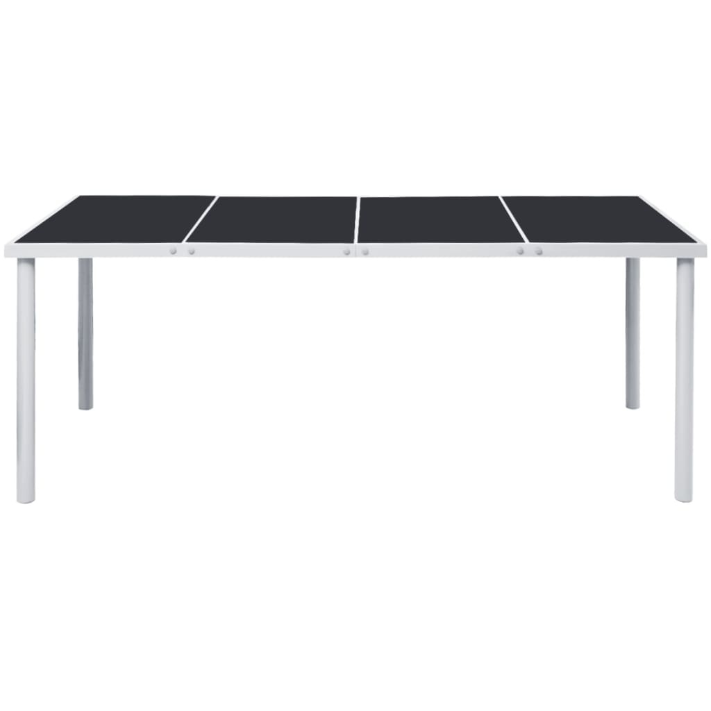 VidaXL Tuintafel 190x90x74 cm staal zwart