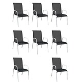 VidaXL 9-delige Tuinset staal zwart