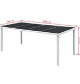 VidaXL 9-delige Tuinset staal zwart