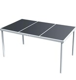VidaXL Tuintafel 150x90x74 cm staal zwart
