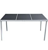 VidaXL Tuintafel 150x90x74 cm staal zwart