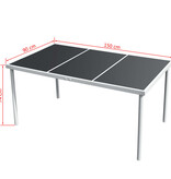 VidaXL 7-delige Tuinset staal zwart