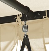 VidaXL Schommelbank met prieel converteerbaar crèmewit