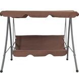 VidaXL Schommelbank voor buiten met luifel koffiekleurig