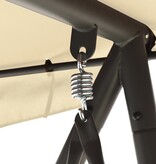 VidaXL Schommelbank voor buiten met luifel zandwit