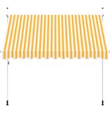 VidaXL Luifel handmatig uittrekbaar 300 cm oranje en witte strepen