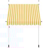 VidaXL Luifel handmatig uittrekbaar 200 cm oranje en witte strepen