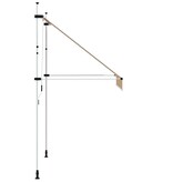 VidaXL Luifel handmatig uittrekbaar 200 cm oranje en witte strepen