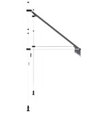 VidaXL Luifel handmatig uittrekbaar 250 cm blauw en witte strepen