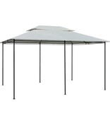 VidaXL Tuinpaviljoen met gordijnen 4x3 m wit