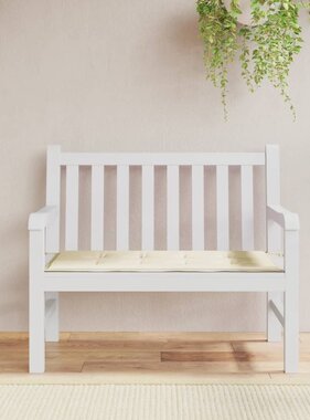 VidaXL Tuinbankkussen 120x50x3 cm oxford stof crèmekleurig