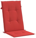 VidaXL Tuinstoelkussens 4 st hoge rug 120x50x3 cm stof rood