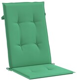 VidaXL Tuinstoelkussens 4 st hoge rug 120x50x3 cm stof groen