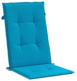 VidaXL Tuinstoelkussens 2 st hoge rug 120x50x3 cm stof blauw