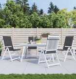 VidaXL Tuinstoelkussens rugleuning 4 st 120x50x3 cm stof antraciet