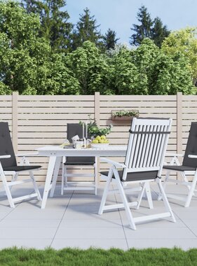 VidaXL Tuinstoelkussens rugleuning 4 st 120x50x3 cm stof antraciet
