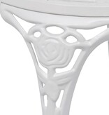 VidaXL Bistrostoelen 2 st gietaluminium wit