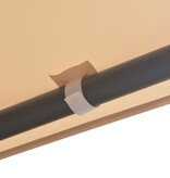 VidaXL Prieel 3x3 m staal beige