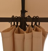 VidaXL Tuinpaviljoen met gordijnen hexagonaal 360x265 cm