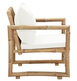 VidaXL Tuinstoelen 2 st met kussens bamboe