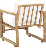 VidaXL Tuinstoelen 2 st met kussens bamboe