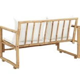 VidaXL Tuinbank 2-zits met kussens bamboe