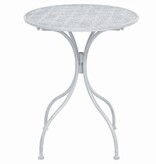 VidaXL 3-delige Bistroset staal grijswit