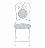 VidaXL 3-delige Bistroset staal grijswit