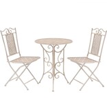 VidaXL 3-delige Bistroset staal wit