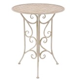 VidaXL 3-delige Bistroset staal wit