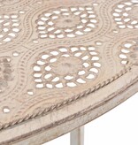 VidaXL 3-delige Bistroset staal wit