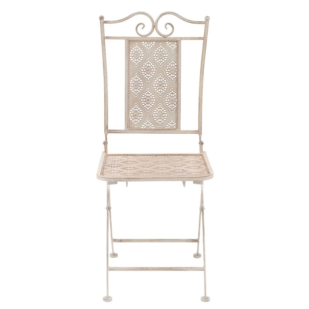 VidaXL 3-delige Bistroset staal wit