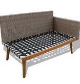 VidaXL 4-delige Loungeset met kussens poly rattan grijs