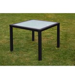 VidaXL 5-delige Tuinset met kussens poly rattan zwart